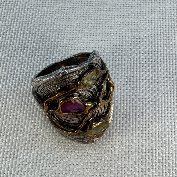 NWT German Kabirski Ardith Ruby And Chrysoberyl Ring - Picture 2 of 7